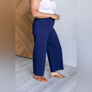 Dear Scarlett Wide Leg Cropped Dress Casual Stretch Pants 1X Women’s NEW